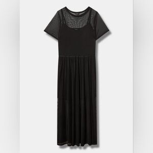 Torrid Black Mesh Maxi Dress